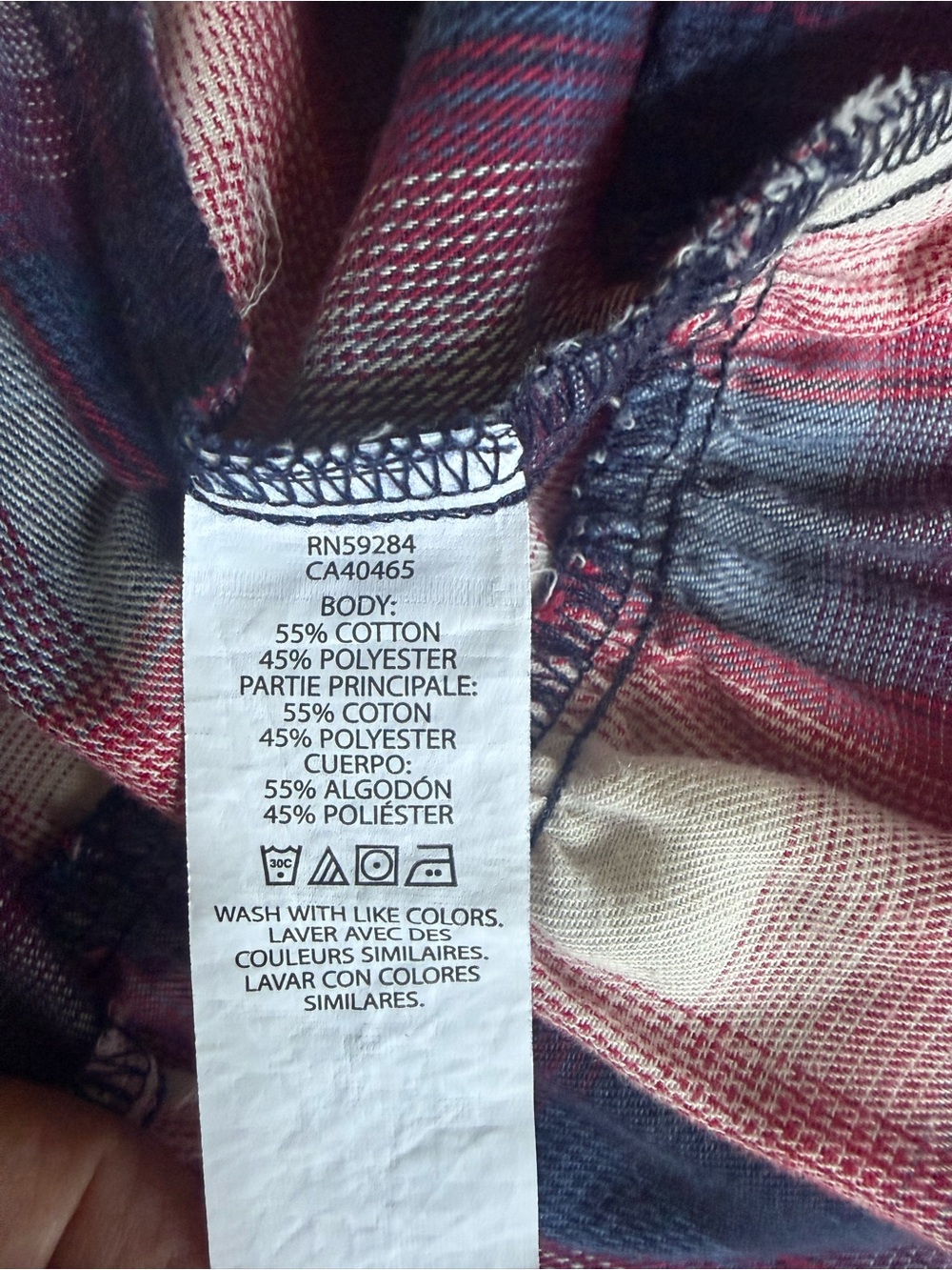 The Children's Place Red and Blue Plaid Tiered Dress Cottagecore Size 5T - Picture 4 of 4